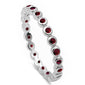 <span>CLOSEOUT!</span>Ruby Eternity Band .925 Sterling Silver Ring