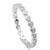 <span>¡LIQUIDACIÓN! </span>Anillo apilable de plata de ley .925 con circonitas, tallas 3-11