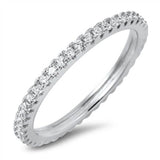 Eternity Band Cubic Zirconia .925 Sterling Silver Ring