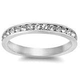 Cz Eternity Band Ring .925 Sterling Silver