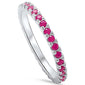<span>CLOSEOUT!</span>Ruby Eternity Band .925 Sterling Silver Ring Sizes 2-12