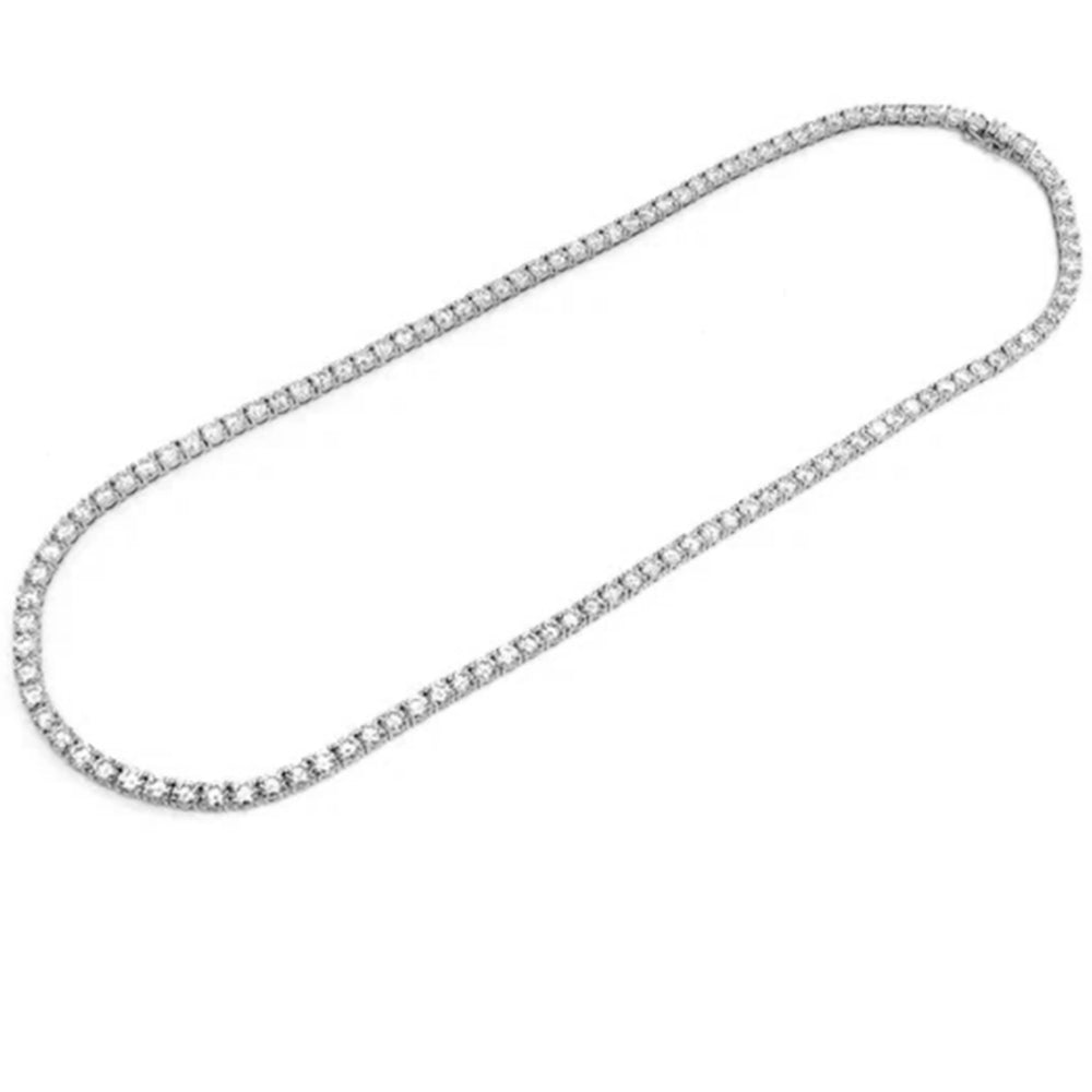 <span style="color:purple">SPECIAL!</span> 20.40ct G SI 14K White Gold Diamond Tennis Necklace 22"