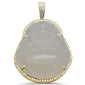 <span style="color:purple">SPECIAL!</span>1.14CT 10k Gold Diamond Big Buddha Pendant All Metal Colors Available